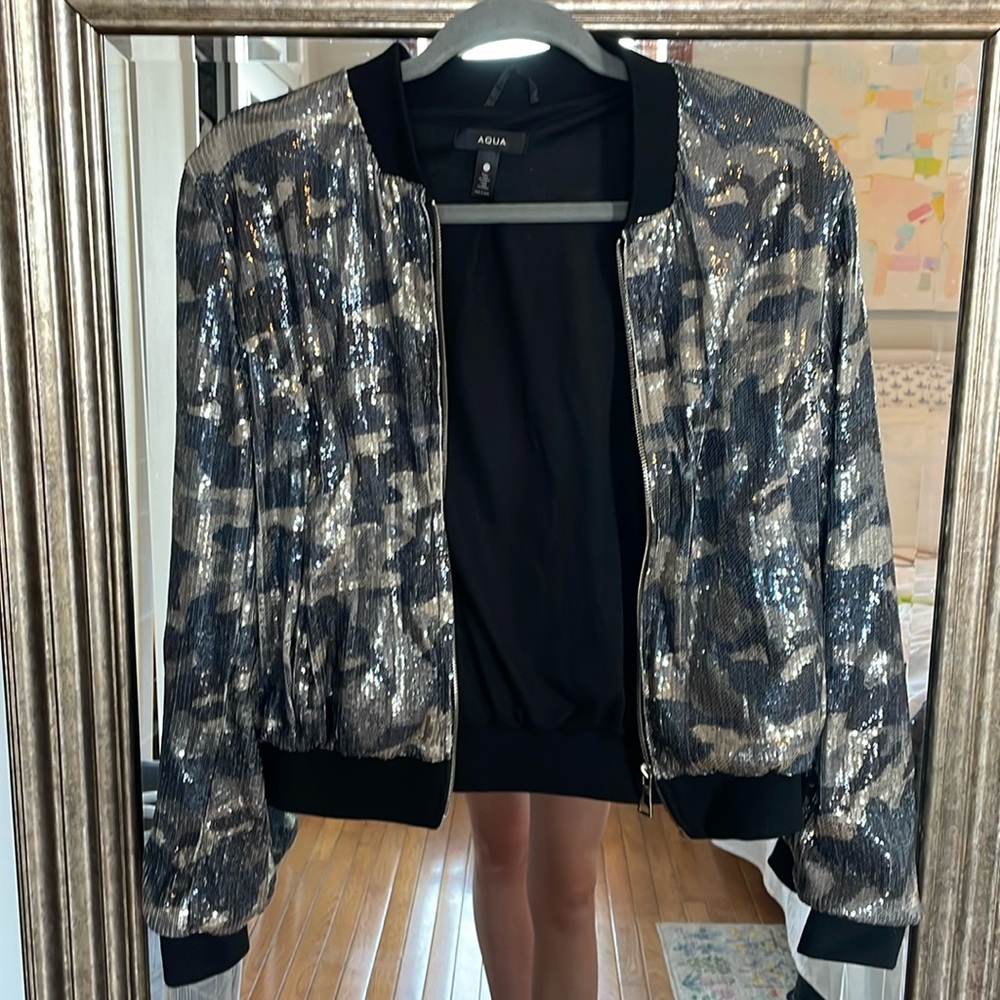 Aqua Camo Bomber Jacket